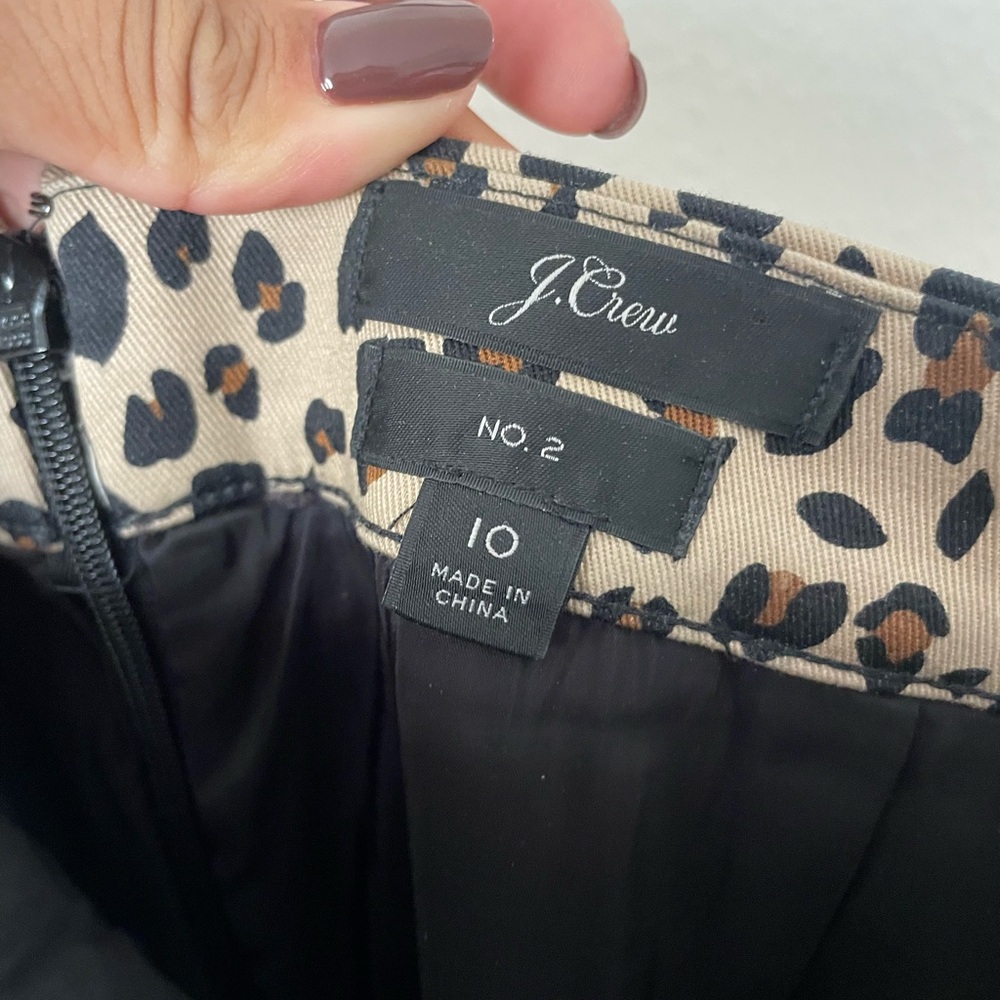 J. Crew Animal Print Pencil Skirt - Tan and Black - Picture 3 of 3